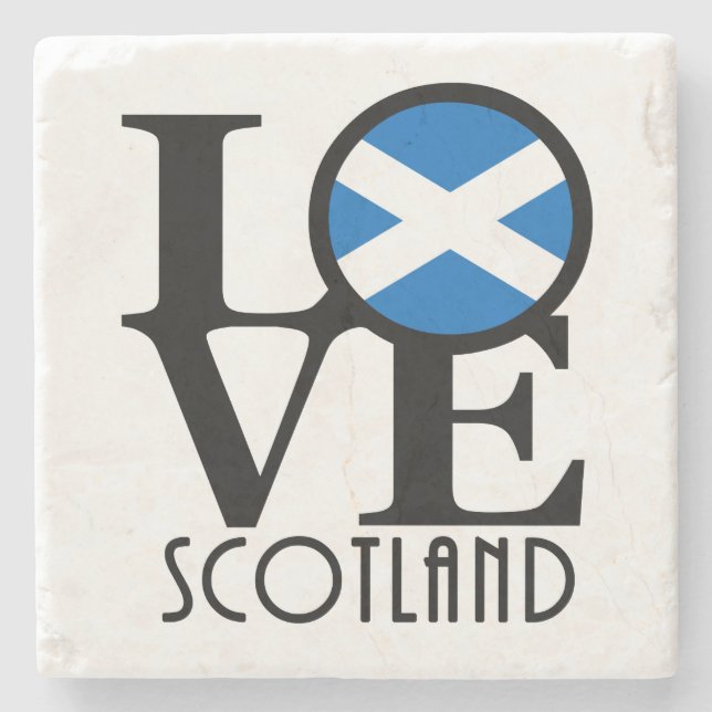 LOVE Scotland Stone Coaster (Front)