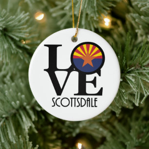 LOVE Scottsdale Arizona Ceramic Ornament