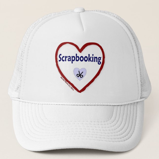 Love Scrapbooking Trucker Hat (Front)
