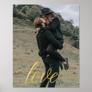 Love Script Couple Foil Prints