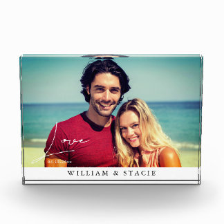 Love Script Minimalist Photo Couple Photo Block