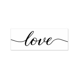 Love Script modern and elegant Rubber Stamp