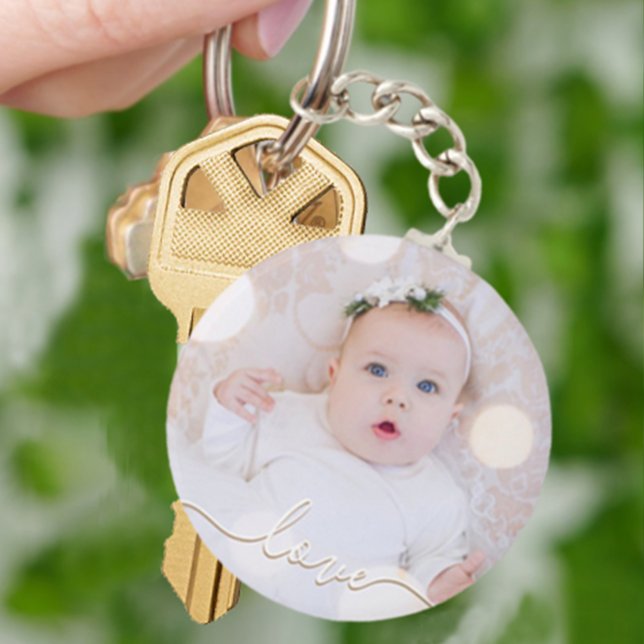 Love Script My Baby Photo Key Ring (Creator Uploaded)