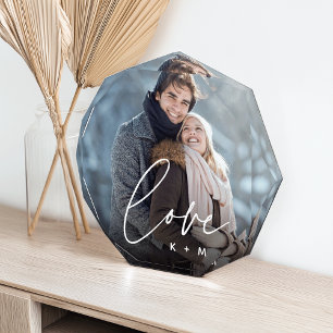 Love Script Overlay Personalised Couples Photo Block