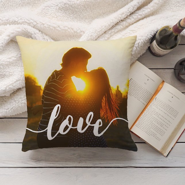 Love Script Overlay Photo Cushion (Creator Uploaded)