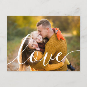 Love Script Photo Postcard