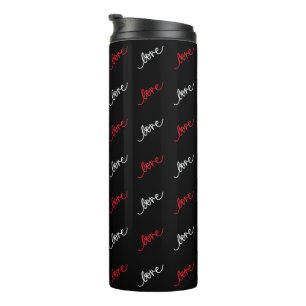 Love Script Typography Elegant Valentine Thermal Tumbler