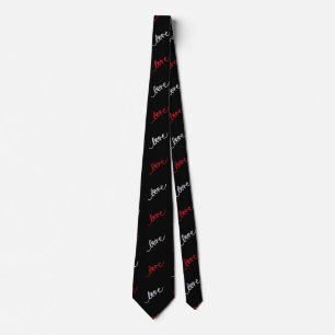 Love Script Typography Elegant Valentine Tie