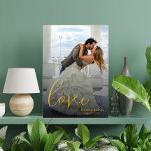 Love Scripted Personalised Wedding Gift Canvas