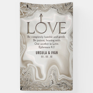 Love Scripture Verse Ephesians 4:2 Wedding Banner