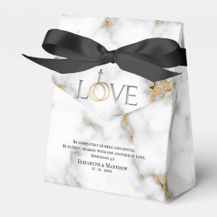 Love Scripture Verse Ephesians 4:2 Wedding Favour Box