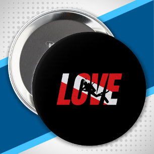 Love, Scuba Diver Gift Diver Down Flag Diving 10 Cm Round Badge
