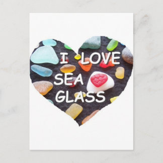 LOVE SEA GLASS POSTCARD