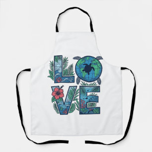 Love Sea Turtle Earth Tropical Apron