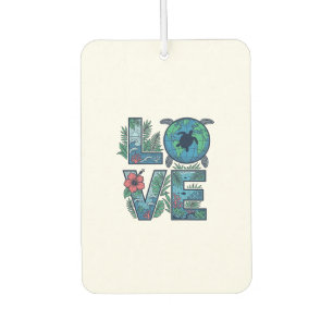 Love Sea Turtle Earth Tropical Car Air Freshener