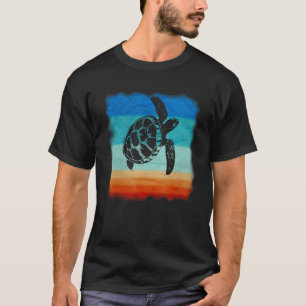 Love Sea Turtles Vintage Retro Skip A Straw Save A T-Shirt