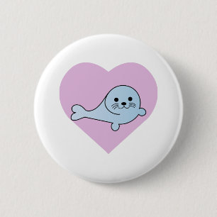 Love Seal 6 Cm Round Badge