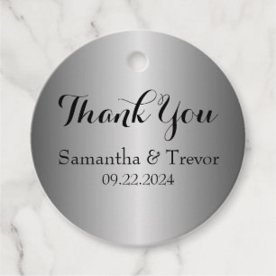 Love Sealed in Silver Favour Tags