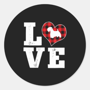 Love Sealyham Terrier Dog Lover For Dog Vale  Classic Round Sticker