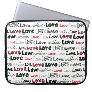 Love Seamless pattern. Love hand written lettering Laptop Sleeve