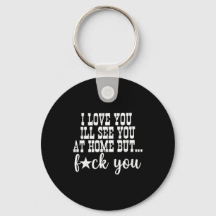 Love see at home husband wife family matching key ring