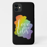 Love Sees No Colour Quote Rainbow Black