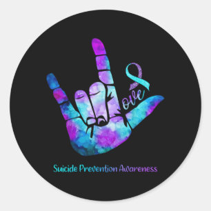 Love Semicolon Mental Health Awareness Month Classic Round Sticker