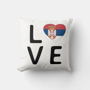Love - Serbia Flag Cushion