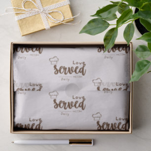 Love Served Daily Wedding Cookie Favour Bags Tissue Paper