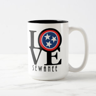 LOVE Sewanee Tennessee 15oz Two-Tone Coffee Mug