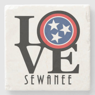 LOVE Sewanee Tennessee Stone Coaster
