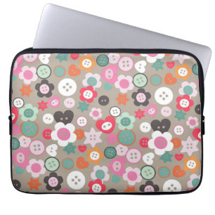 Love Sewing Buttons Ash Laptop Sleeve