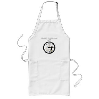 Love Sewing Crafter Class Black White Long Apron