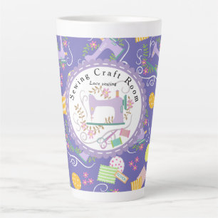 Love Sewing Lavender  Latte Mug