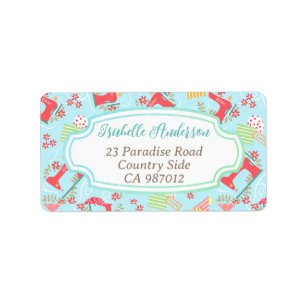 Love Sewing Machine Blue  Label