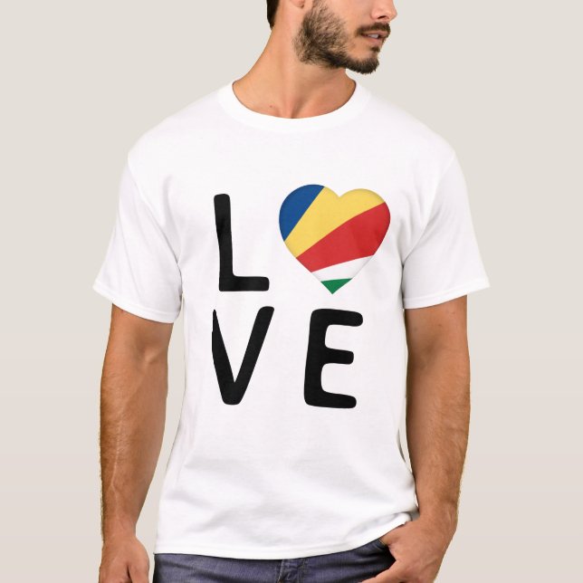 Love - Seychelles Flag T-Shirt (Front)