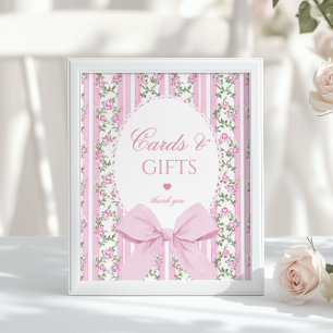 Love Shack Baby Cards and gifts Floral Bow Poster