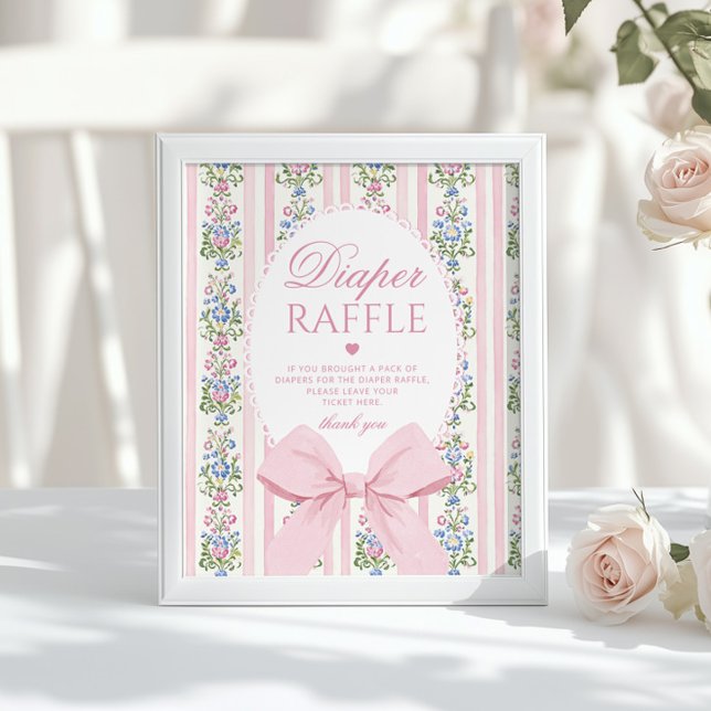 Love Shack Baby Diaper raffle Coquette Bow Poster (Creator Uploaded)