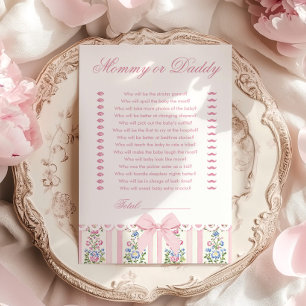 Love Shack Baby Mummy or Daddy Baby Shower game