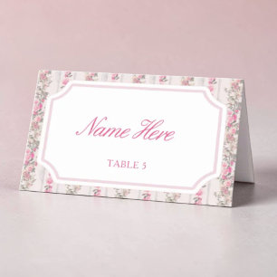 Love Shack Coquette Floral Folded Place Card