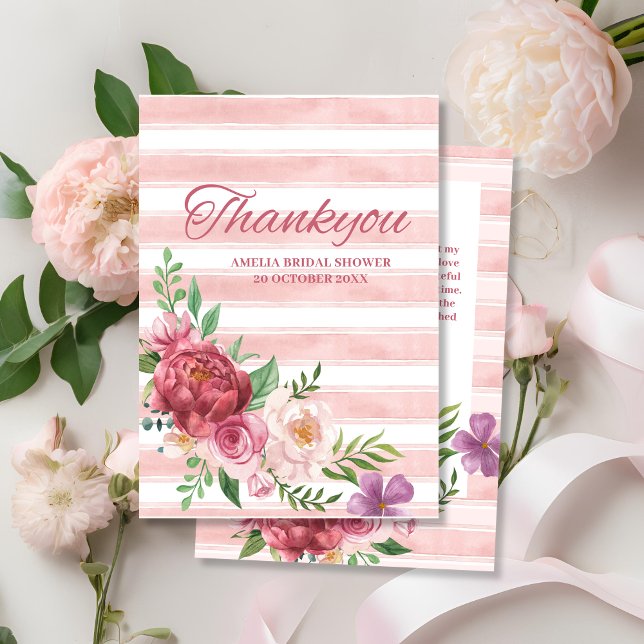 Love shack fiance pink bow bridal shower  thank you card (Creator Uploaded)