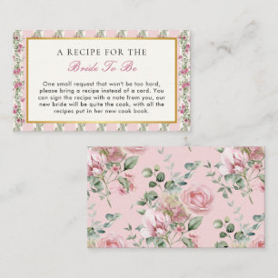 Love Shack Fiance Tea Party Bridal Shower Recipe  Enclosure Card