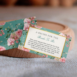 Love Shack Fiance Tea Party Bridal Shower Recipe  Enclosure Card