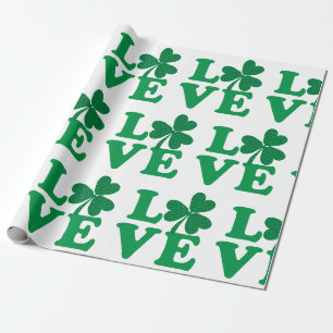 Love Shamrocks Wrapping Paper