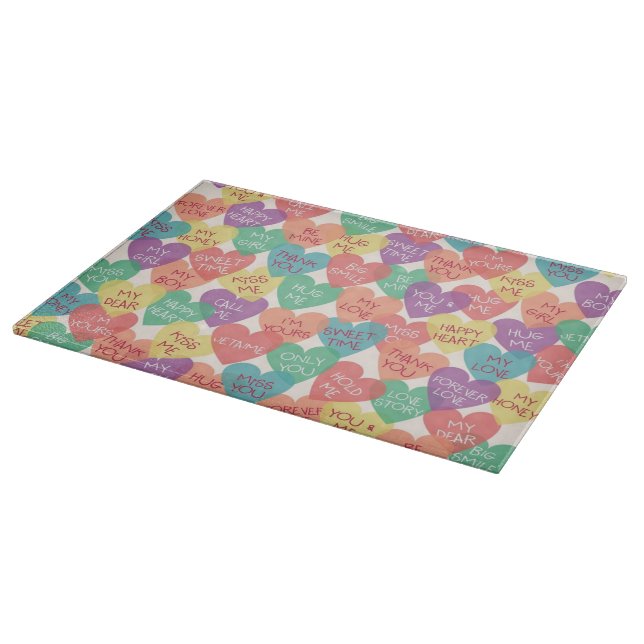 Love Shape Background Cutting Board (Corner)