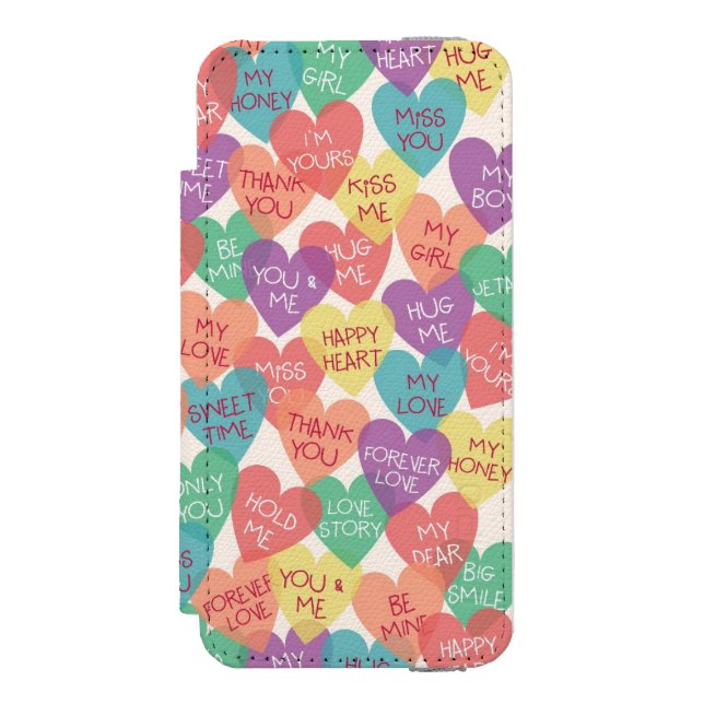 Love Shape Background Incipio iPhone Wallet Case (Folio Front)