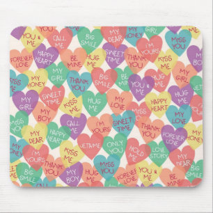 Love Shape Background Mouse Pad