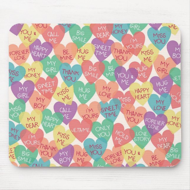 Love Shape Background Mouse Pad (Front)