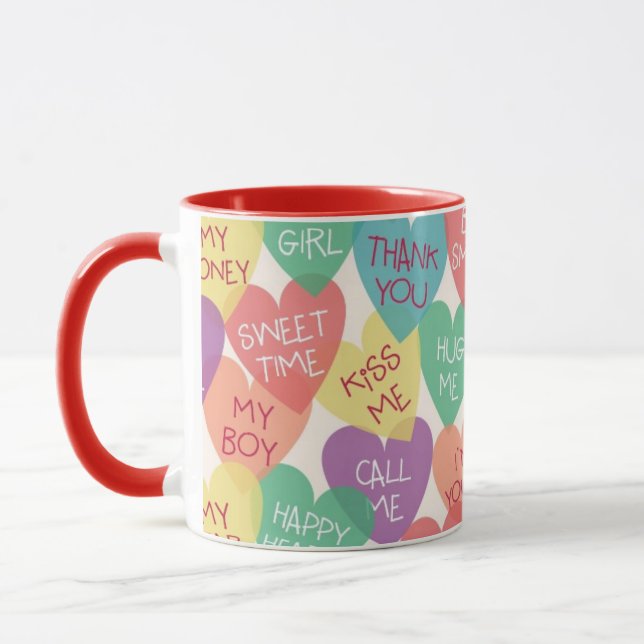 Love Shape Background Mug (Left)
