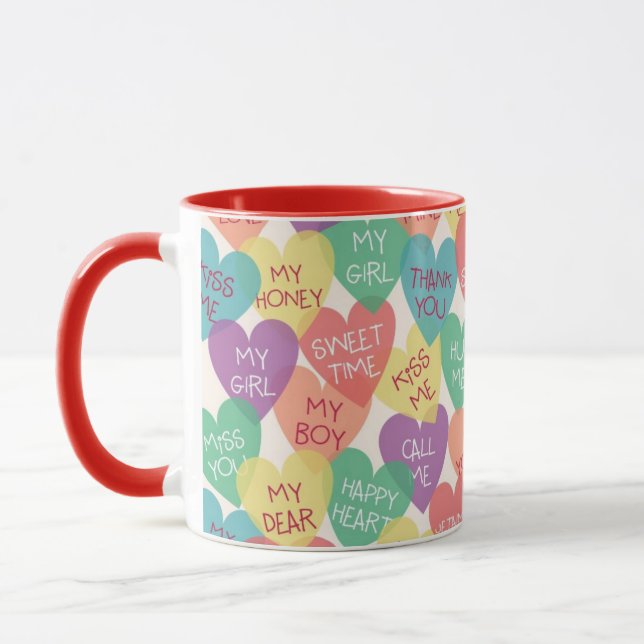 Love Shape Background Mug (Left)